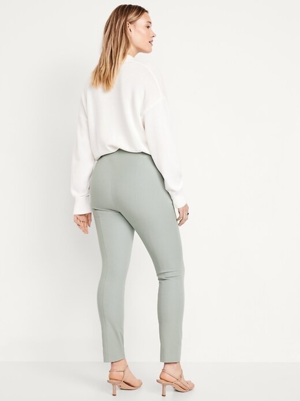 Old Navy Extra High-Waisted Polished Pixie Skinny Silver Sage SIZE 20